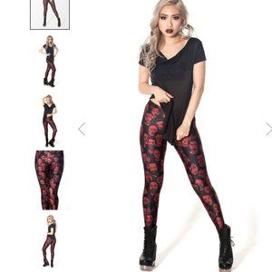 Blackmilk Zombie Red Leggings